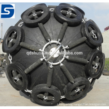 Yokohama Type Marine Inflatable Rubber Fender with Tyre Chain Net For Boat